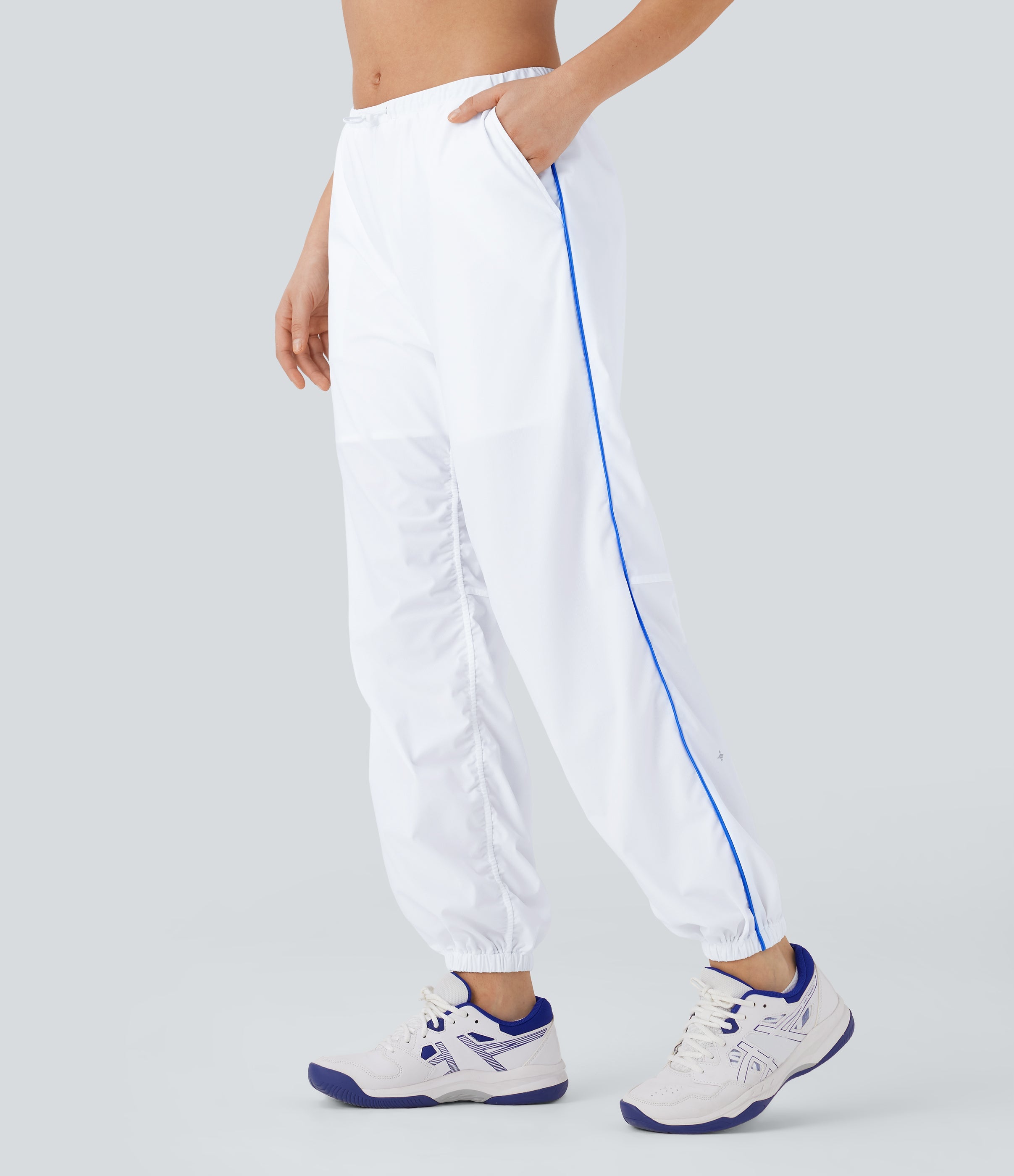 Low Rise 2-in-1 Color Block Quick Dry Dance Joggers with Pockets