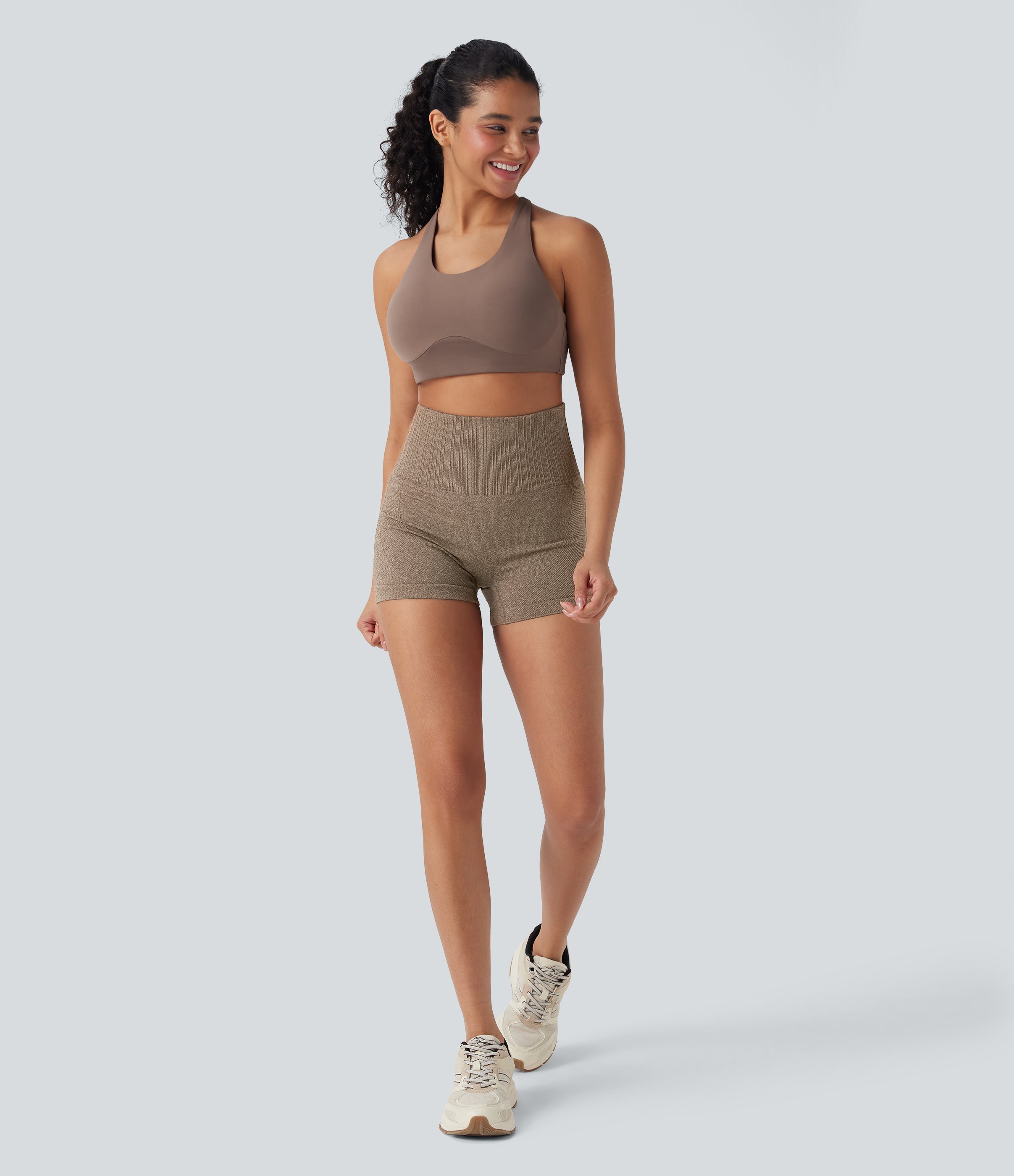 Seamless Flow Super High Waisted Yoga Biker Shorts 3''