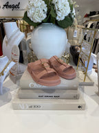Vertical Buckle Double Strap Sandal (3 Colours)