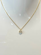 One Stone Diamonte Necklace (2 Colours)