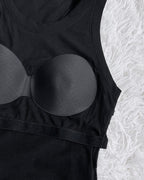 ChicMe Built-in Bra Ribbed Round Neck Tank Top