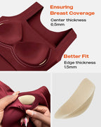 U-Neck Sleeveless Tank Seamless Skinny Layering Top with Built-In Bra