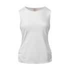 Classic White Sleeveless Crew Neck Top