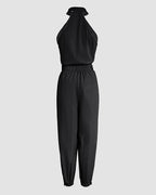 2 Pieces Outfits Sleeveless High Neck Cargo Pockets Design Top And Casual Cuffed Long Pants Set