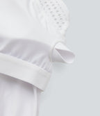 SoftlyZeroTM Airy Halter Draped Cool Touch Yoga Top-UPF50+
