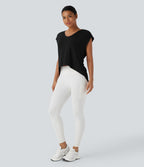 Crossover Asymmetric High-Low Hem Running Sports Top