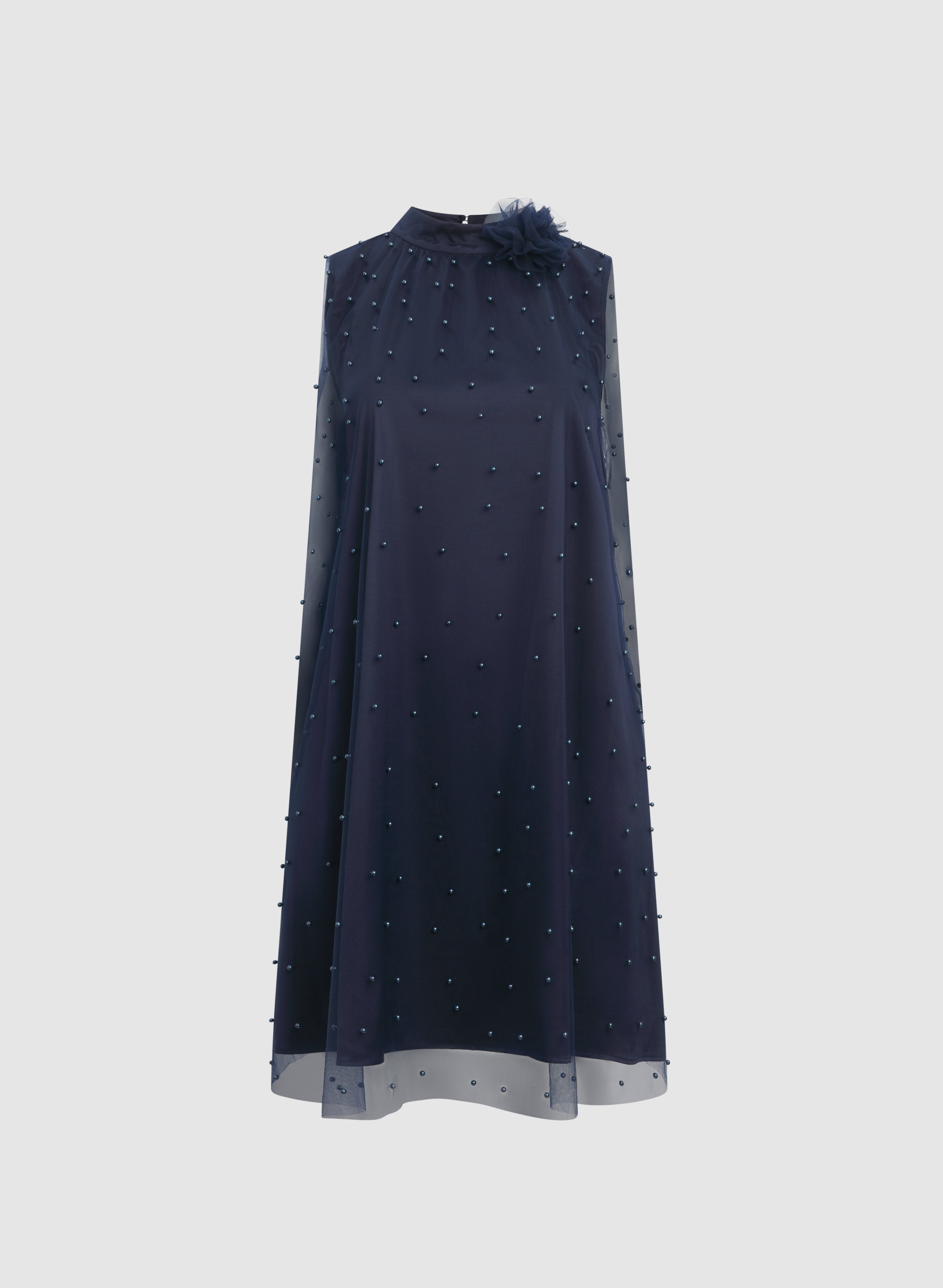 Tonal Pearl Embellished Dress