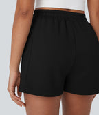 High Waisted Drawstring Casual Shorts with Pockets
