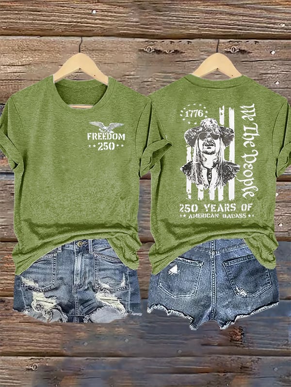 Women's  250 YEARS OF AMERICAN BADASS Print T-Shirt