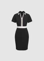 Fitted Contrast Dress