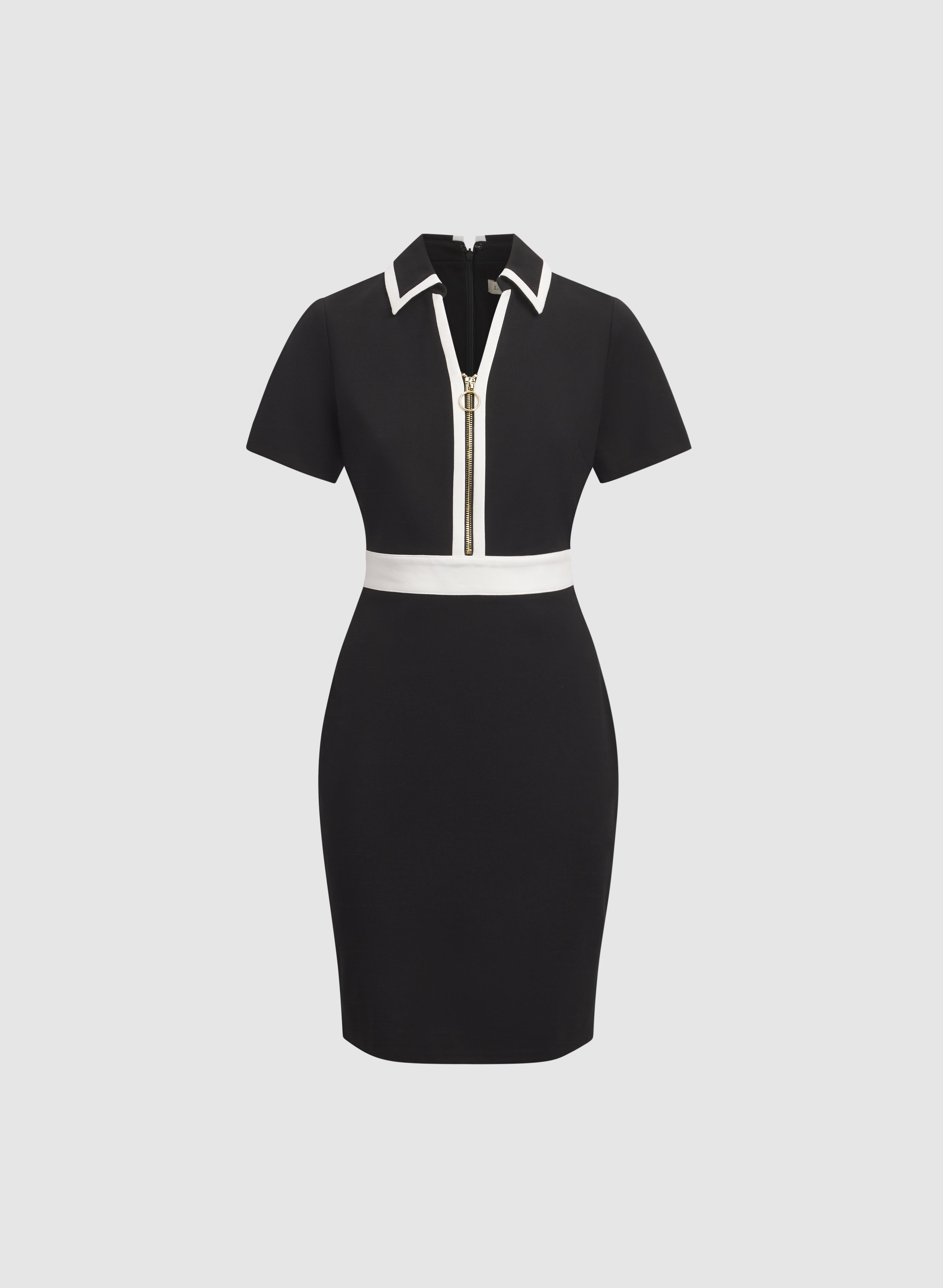 Fitted Contrast Dress