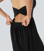 U Neck Harem Casual Jumpsuit with Pockets-Easy Peezy Edition-D/DD/DDD/F Cups