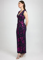 Foil Floral Print Dress