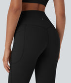 UltraSculptTM SoCinched High Waisted Tummy Control Cropped Yoga Bootcut Leggings with Pockets