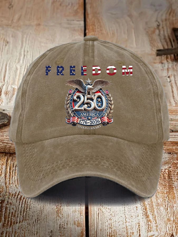 Unisex  American 250th Print  Casual  Hat