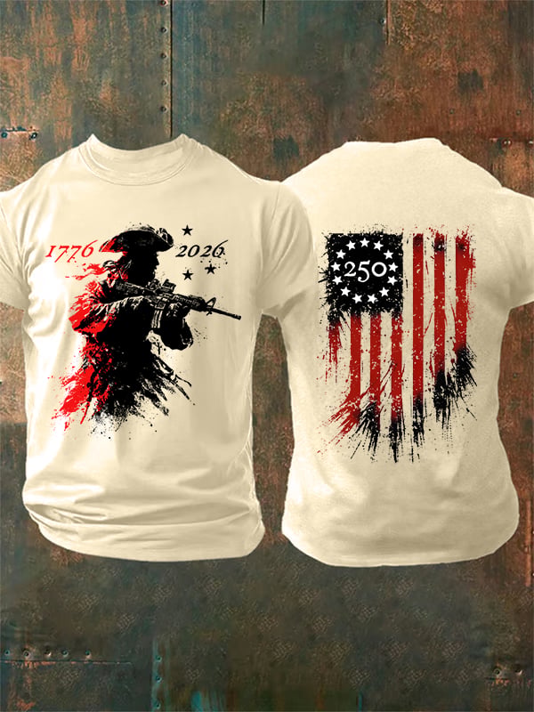 Men's 250 YEARS Round-neck Printed T-Shirt