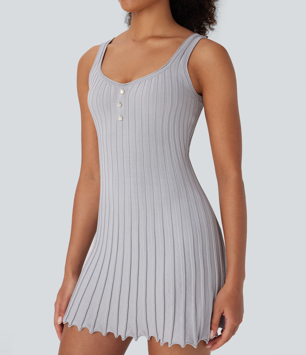 Mini Casual Sweater Tank Dress