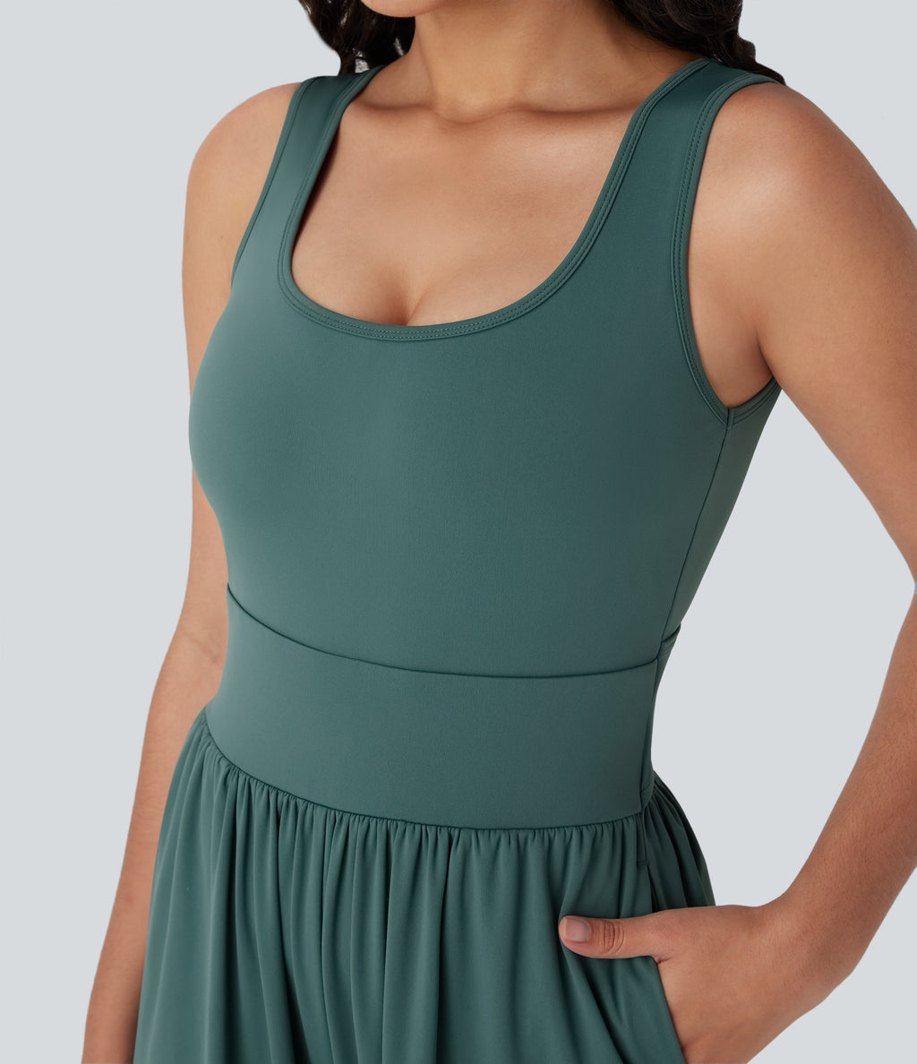 SoftlyZeroTM Airy Wide Leg Cool Touch Yoga Jumpsuit with Pockets-Easy Peezy