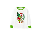 Holiday Family Christmas Pajamas Set With Funny Xmas Character Pattern Print