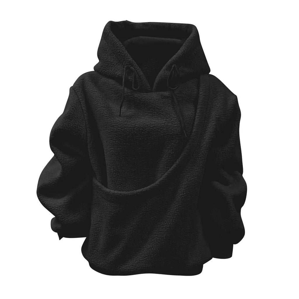 Flannel Pet Carrier Hoodie — Warm, Cozy & Convenient Kangaroo Pouch Sweatshirt for You and Your Pet