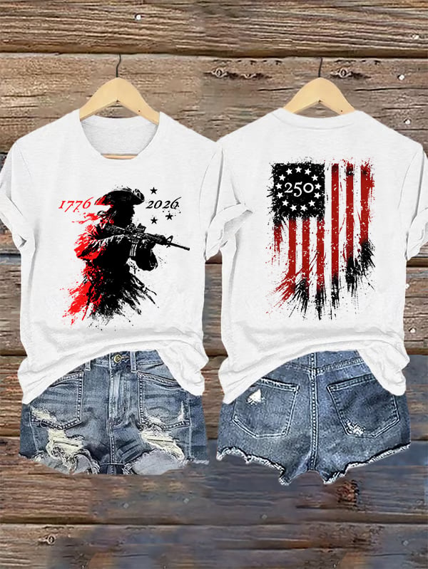Women's  250 YEARS Round-neck Printed T-Shirt