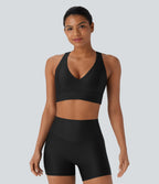 Light Support Sheen Yoga Sports Bra