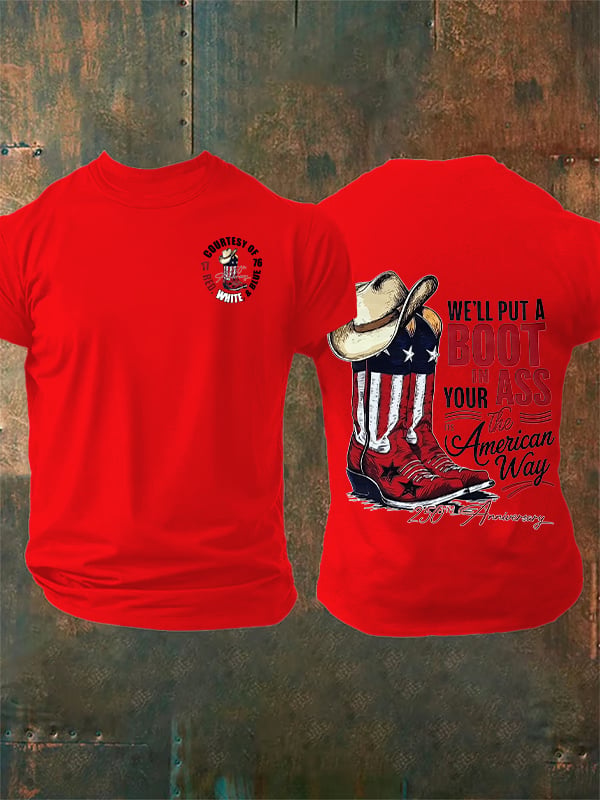 Men's WE'LL PUT A BOOT Print T-Shirt
