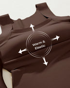 U-Neck Sleeveless Tank Seamless Skinny Layering Top with Built-In Bra