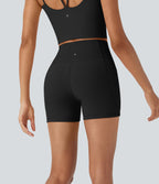 UltraSculptTM Cool Quick Dry SoCinched High Waisted Tummy Control Shaping Yoga Biker Shorts 3'' with Pockets-UPF50+