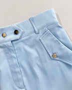2 Pieces Outfits Sleeveless High Neck Cargo Pockets Design Top And Casual Cuffed Long Pants Set