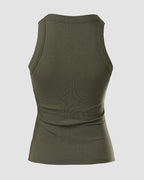 ChicMe Built-in Bra Ribbed Round Neck Tank Top
