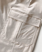 Turn-down Collar Short Sleeve Zipper Front Cuffed Short Jumpsuit Casual Pocket Design Cargo Romper with Belt