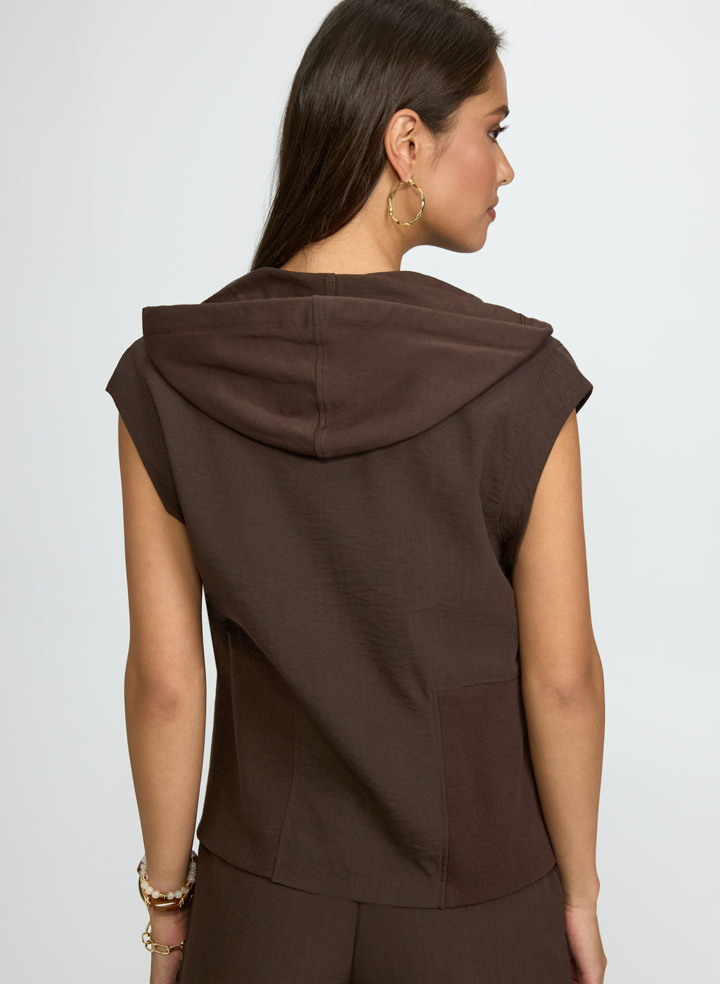 Zip Front Hooded Top