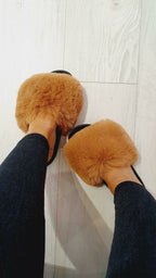 Alice Faux Fur Fluffy Sliders