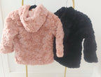 Sibel Kids Hooded Faux Fur Coat