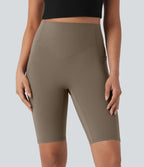 UltraSculptTM SoCinched High Waisted Scrunch Butt Lifting Tummy Control Side Pocket Shaping Workout Biker Shorts 9''