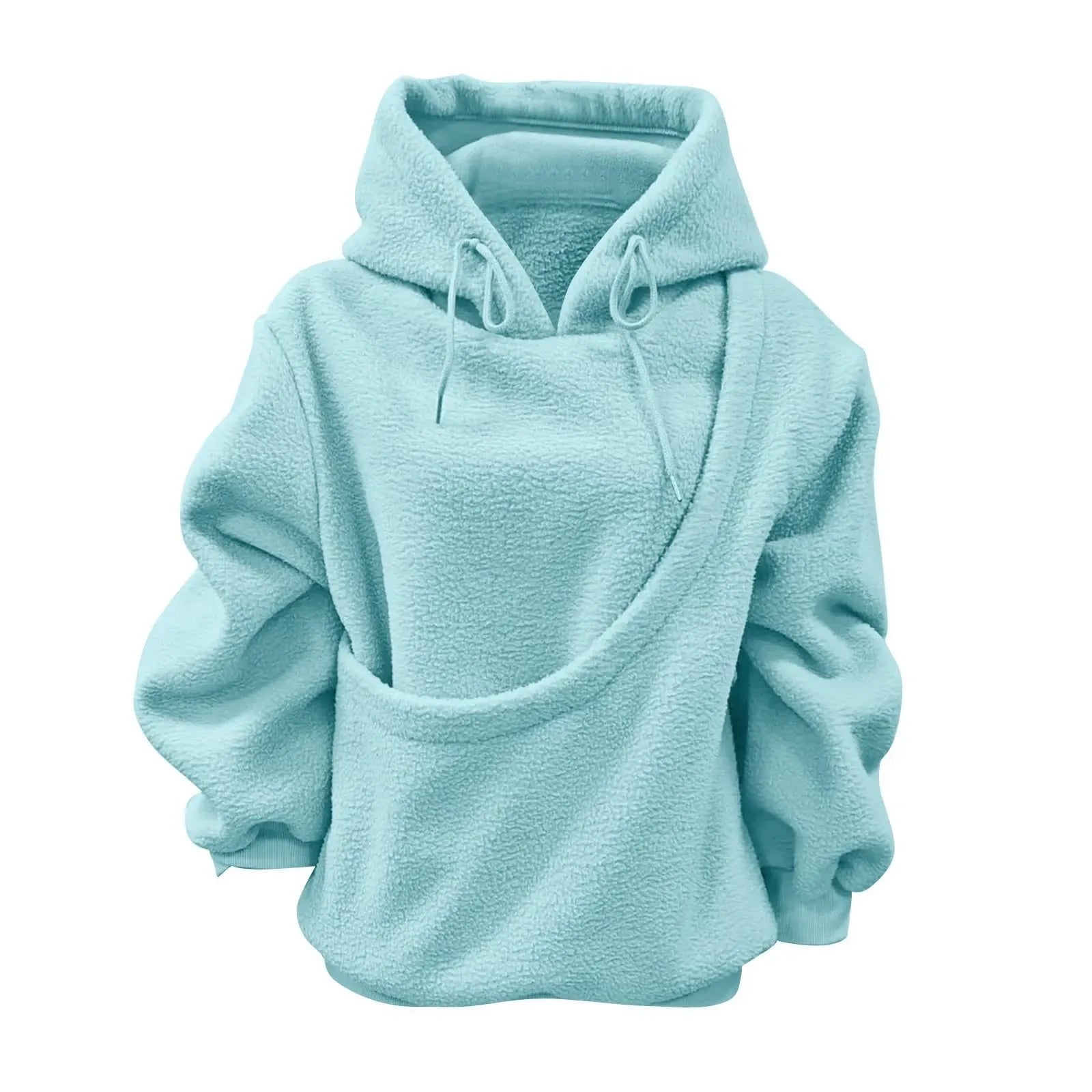 Flannel Pet Carrier Hoodie — Warm, Cozy & Convenient Kangaroo Pouch Sweatshirt for You and Your Pet