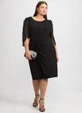 Chiffon Cape Sleeve Dress