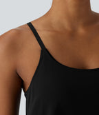 SoftlyZeroTM Airy 2-Piece Mini Cool Touch Yoga Active Slip Dress with Pockets-UPF50+