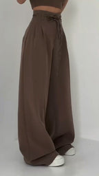 Women's Waist Belt Casual Pants
