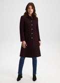 Button-Down Wool Blend Coat