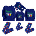 Christmas Family Matching Pajamas-Cozy Blue Pjs Set with "Family Christmas 2025"  Print