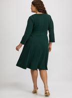 Buttoned-Tab Detail Dress