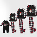 Christmas Family Matching Pajamas-Red and Gray Plaid Pjs set with "It is the most wonderful time of the year" and Gnome Print