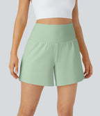 2026🔥UK Super High Waisted Back Pocket & Side Hidden Pocket 2-in-1 Yoga Shorts