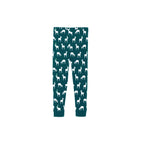 Christmas Family Matching Pajamas-Dark Green&Deer Patterned Pjs Set with “Dear Santa They Are The Naughty Ones” Letter Print