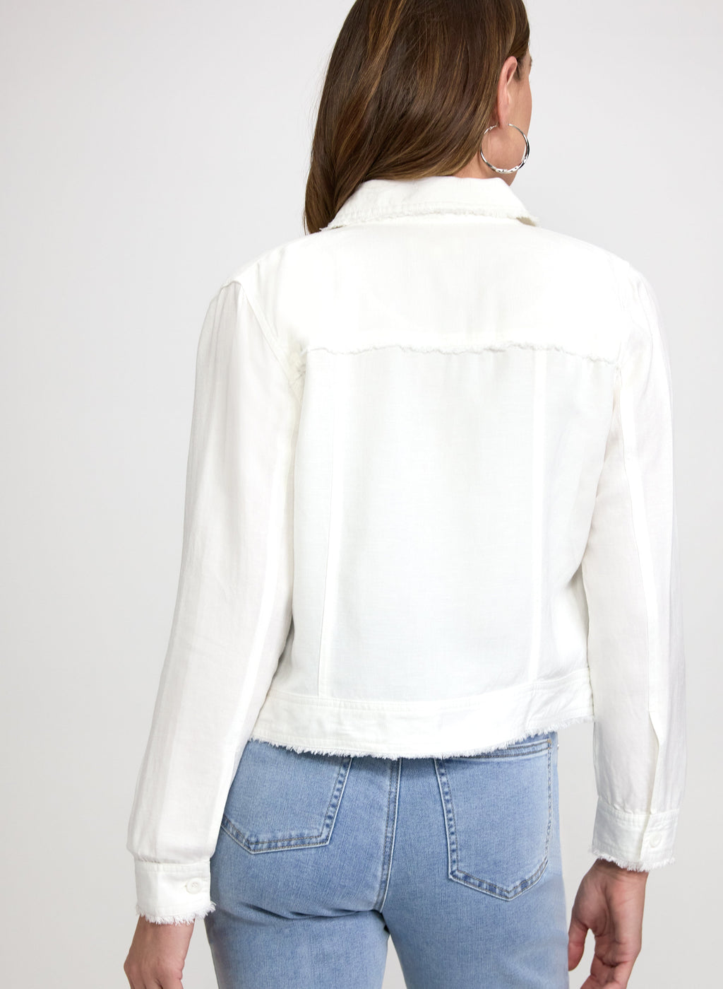 Frayed Linen-Blend Jacket