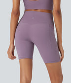 UltraSculptTM Cool Quick Dry SoCinched High Waisted Tummy Control Hiking Biker Shorts 7'' with Pockets-UPF 50+
