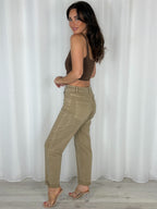 Turn Up Bottom Mom Jeans (6 Colours)