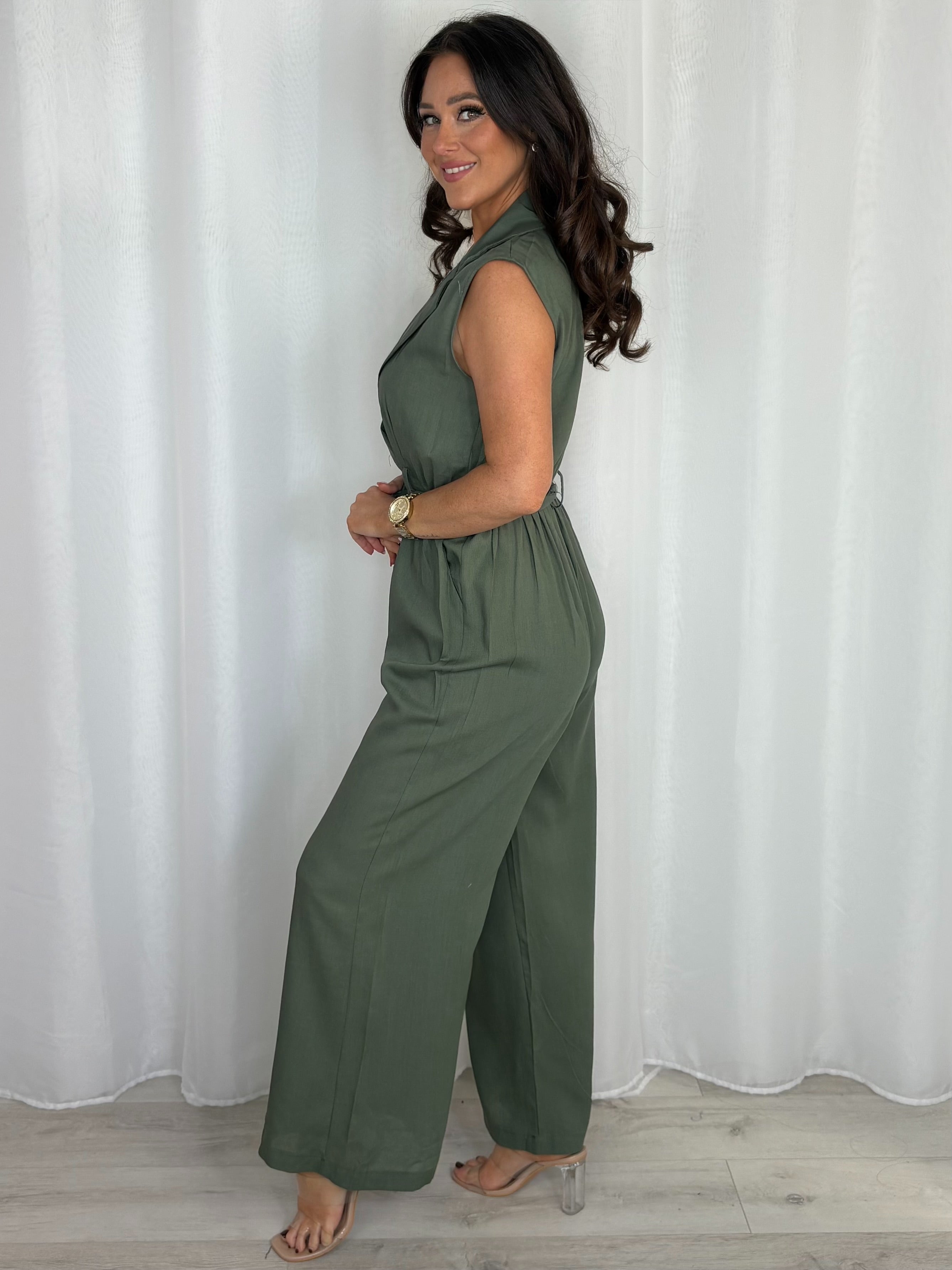 Tie Up Double Button Jumpsuit (5 Colours)